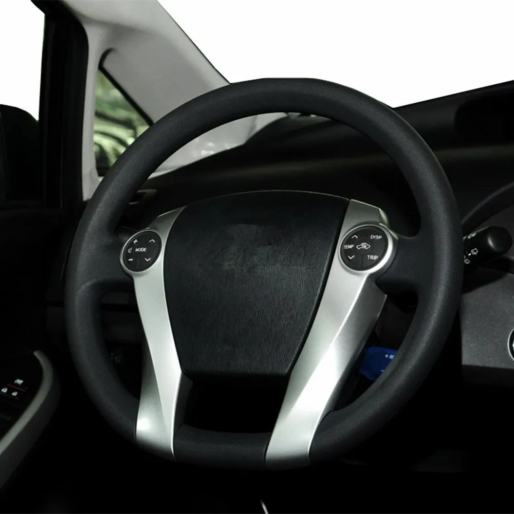 

black/Silver steering wheel control buttons switch for Toyota Prius / Prius C / Aqua Car-styling buttons