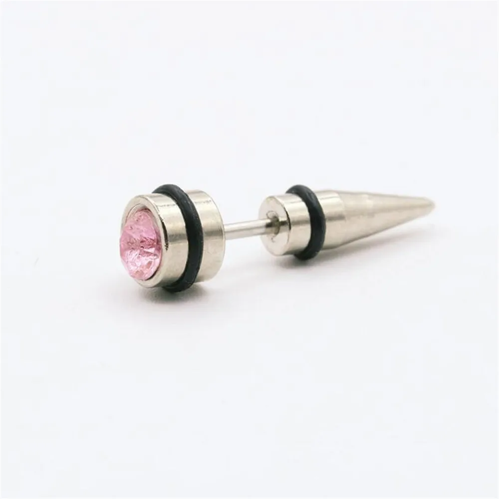 

New Popular Retro Zircon Pierced Ear Nails Men's Simple Domineering Earrings Hip Hop Party Decoration Jewelry Gifts Wholesale