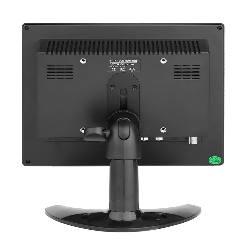 ZHIXIANDA H1208 8 inch TFT LCD 1024x768 Monitor with VGA HDMI AV BNC USB Sperkers for PC CCTV Security Camera
