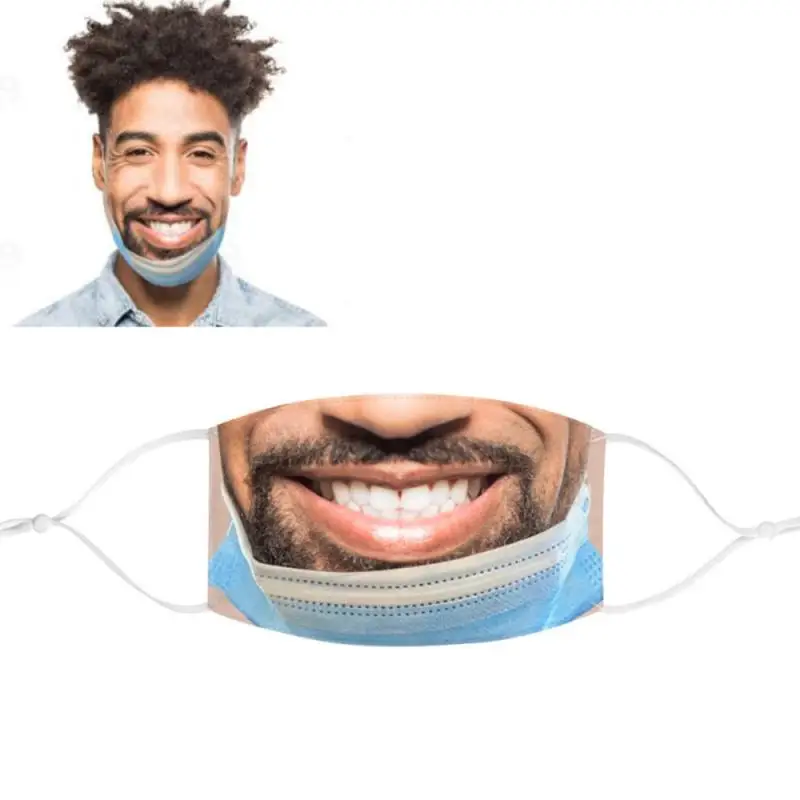 Маски для вечерние с забавным принтом маски улицы Mascarilla унисекс 3D креативная