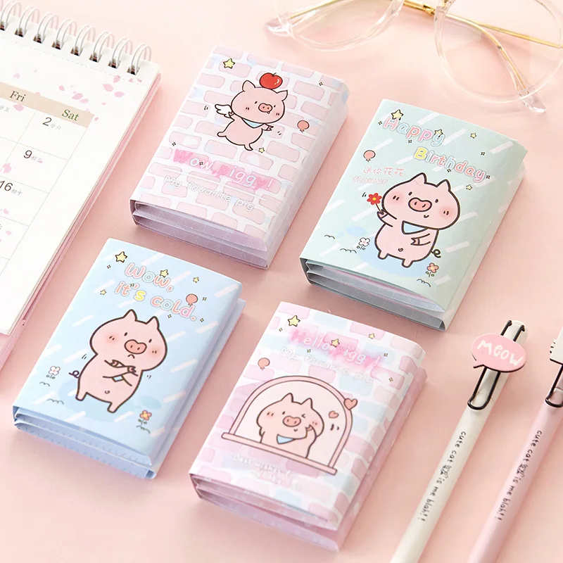 Kawaii розовая свинка Единорог шесть раз блокнот креативные Канцтовары papeleria для