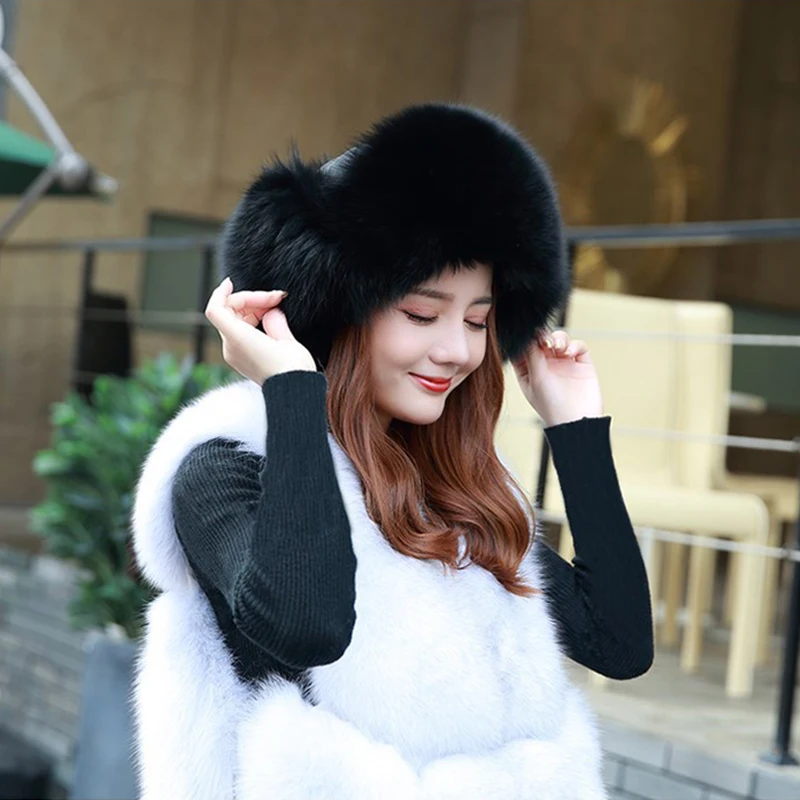 CAMOLAND/женская зимняя теплая шапка бомбер из искусственного меха русская ушанка