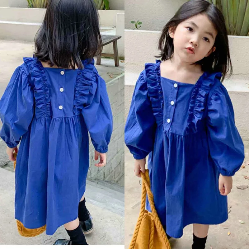 

2021 Autumn Girls Sweet Puffy Sleeve Dress