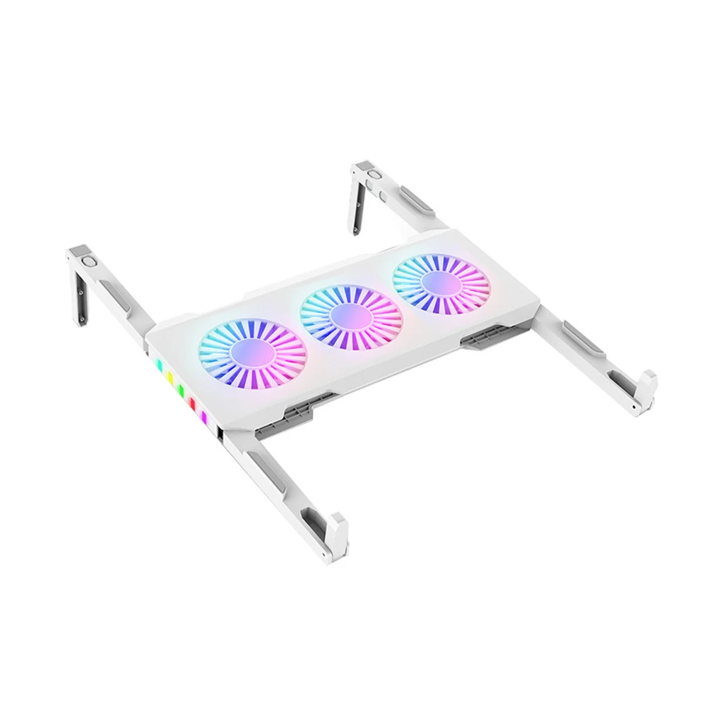 Кулер для игрового ноутбука x1 Rgb лампа с 3 вентиляторами складной охлаждающий