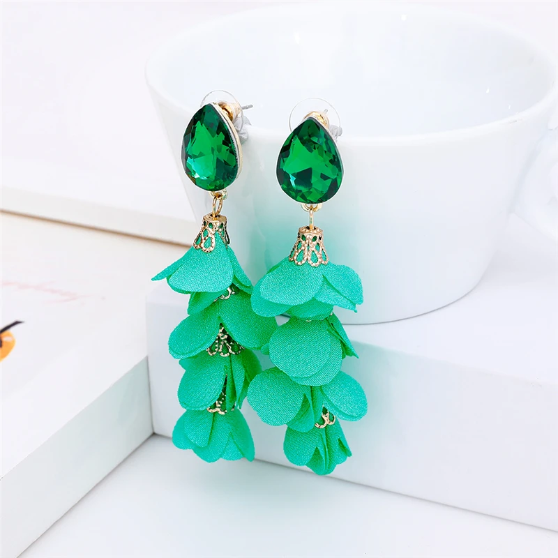 Женские серьги-подвески ZA серьги из ткани черного синего серого красного