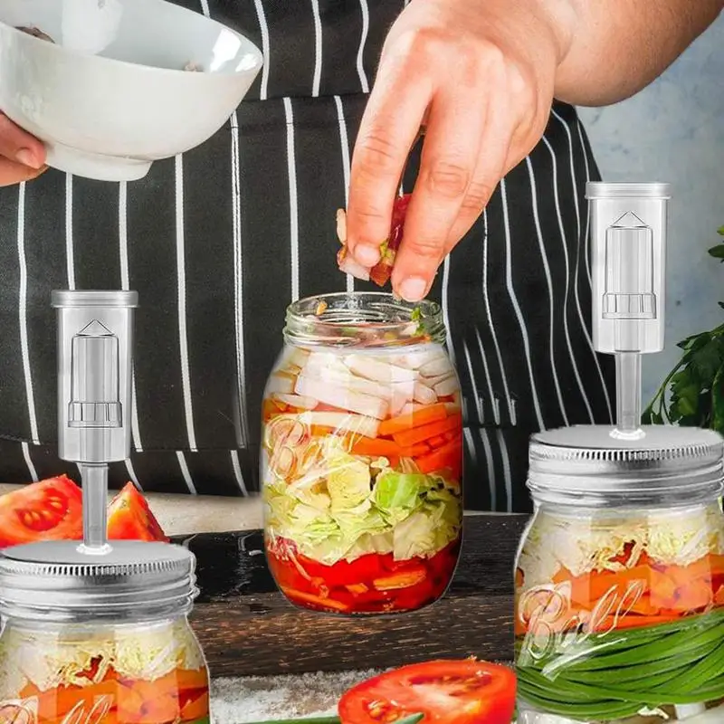 

1 Set Wide Mouth Mason Jar Set wirh Fermentation Lid Airlock Household Kitchen and Tools Fermentation Supplies U5S0