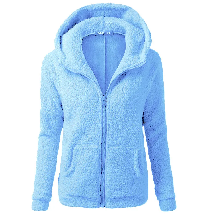 

2022 Winter Fleece Sweater Oversized 5XL Hooded Sweaters Warm Zipper Cardigan Women Winter Coat Tops Pull Femme Hiver