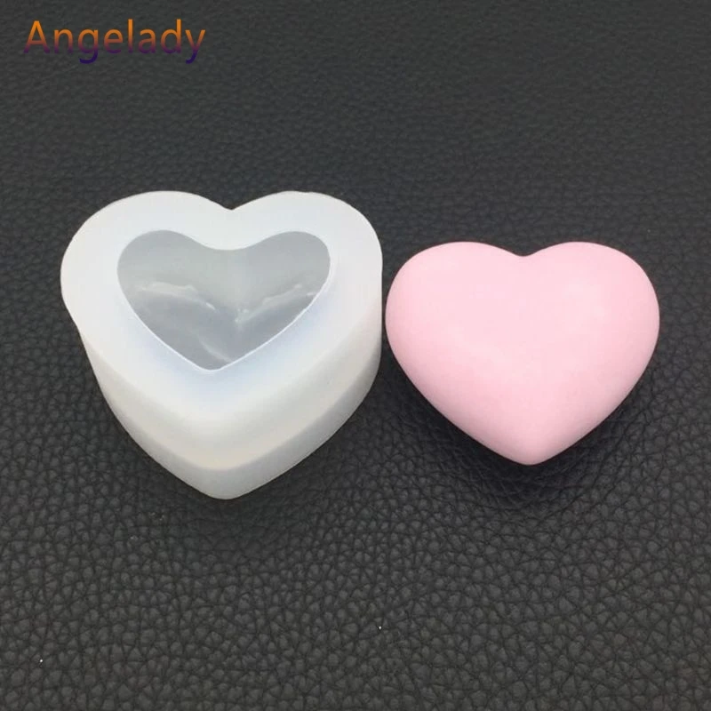 Силиконовая форма зеркальная в форме сердца 3D гладкие поделки сделай сам для