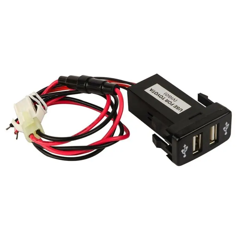 Автомобильное быстрое зарядное устройство с 2 портами USB аксессуары для Toyota Fortuner