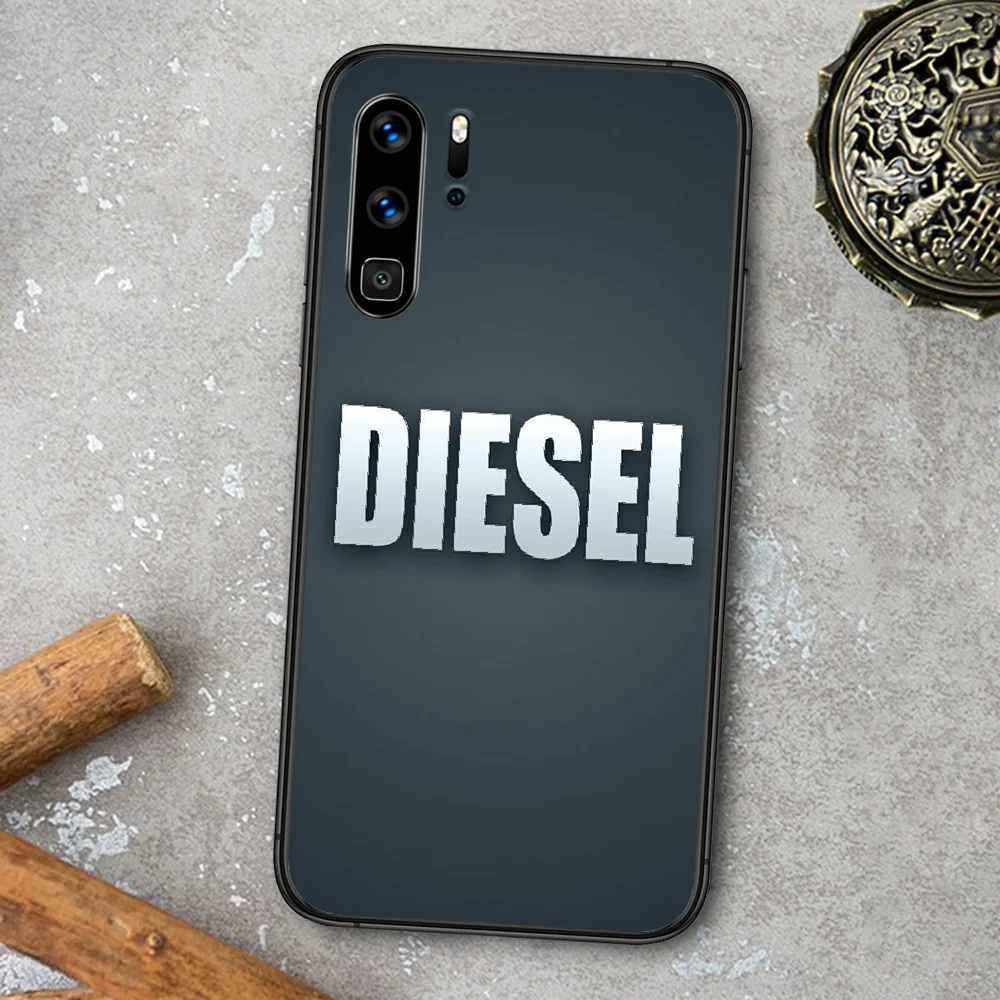 

Fashion Diesel Brand Phone Case For Huawei P Mate Smart 10 20 30 40 Lite Z 2019 Pro black Shell Luxury Bumper Painting Coque