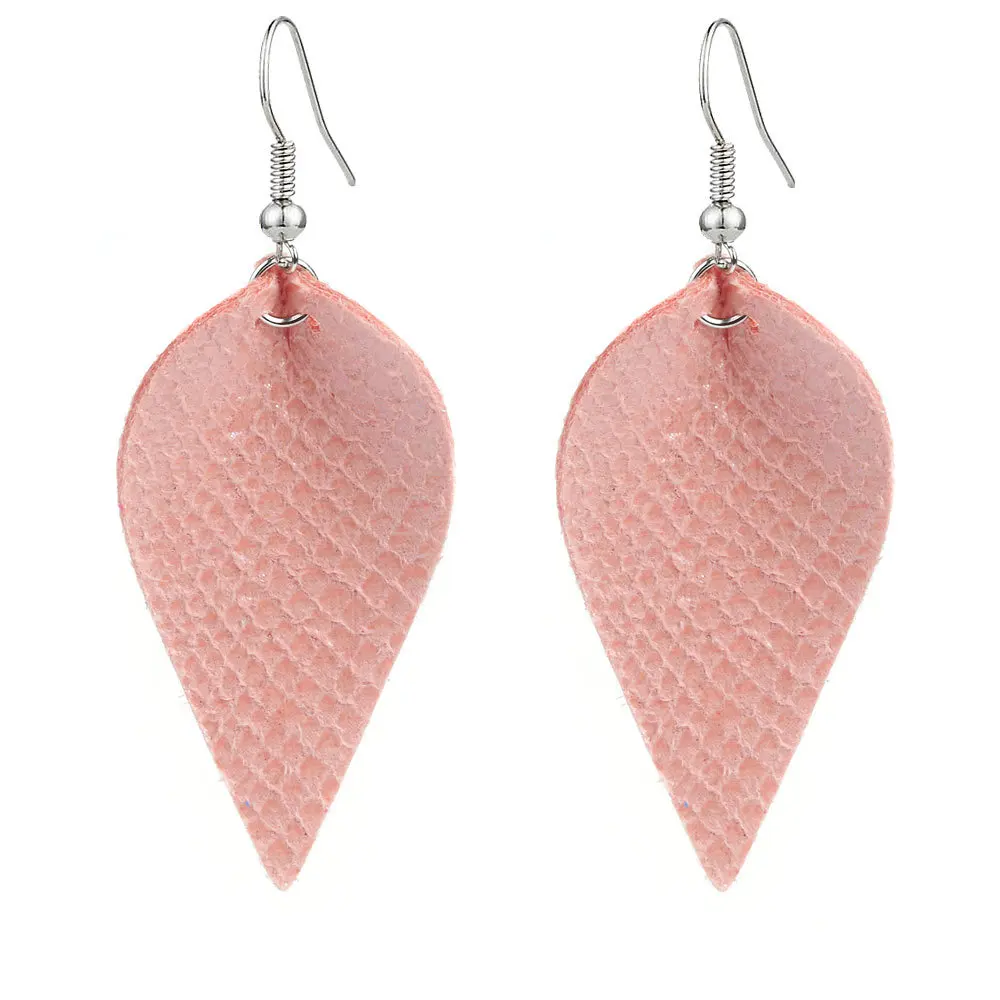 Cpop новые модные серьги из искусственной кожи однотонные простые элегантные в