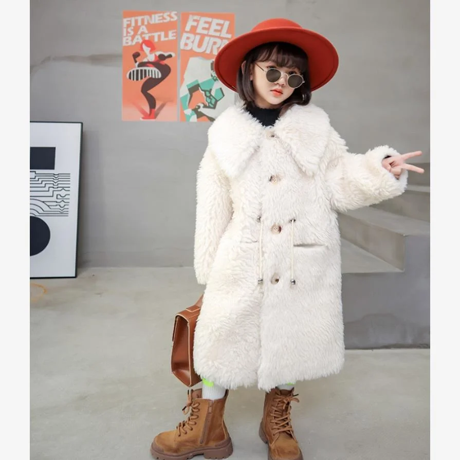 Высококачественное Детское пальто из овчины новинка зимы 2022 плотная теплая