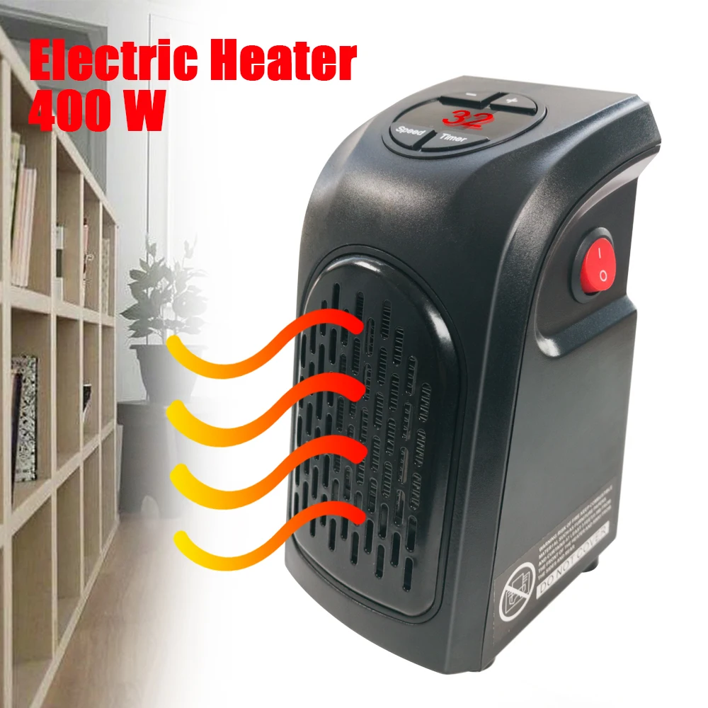 

400W Handy Heater Fan Heater Electric Home Heaters Mini Room Air Wall Heaters Ceramic Heating Warmer for Home Office Camping