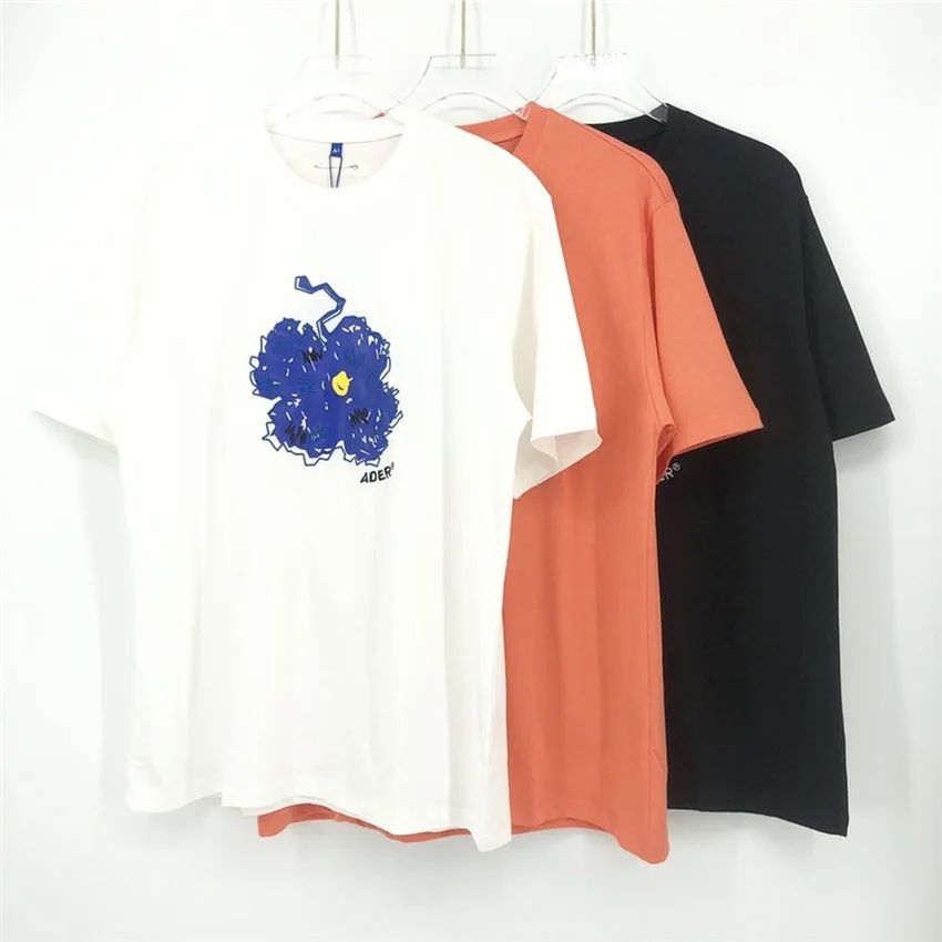 

ADER ERROR Bluessom T-shirts Men Women Blue Printed Adererror Tee Embroidery Tops Tee harajuku best seller