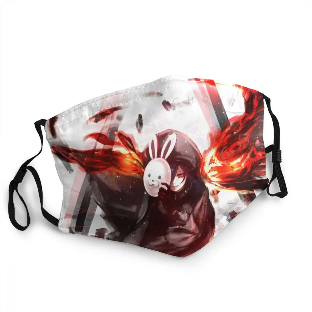 

Tokyo Ghoul Pattern masks, reusable masks, anti-fog and dust masks, protective masks with filters, respirator masks