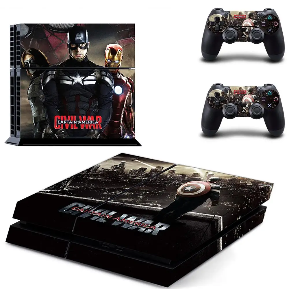 Наклейка для PS4 Капитан Америка: Civil War PS 4 стикер игровая станция наклейки pegatinas