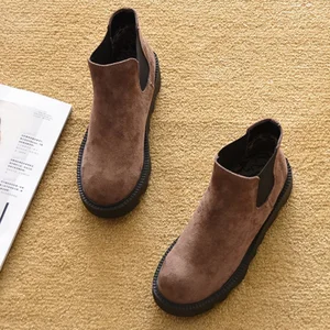 Ботинки женские зимние, с плюшевой подкладкой, A364, размера плюс 41