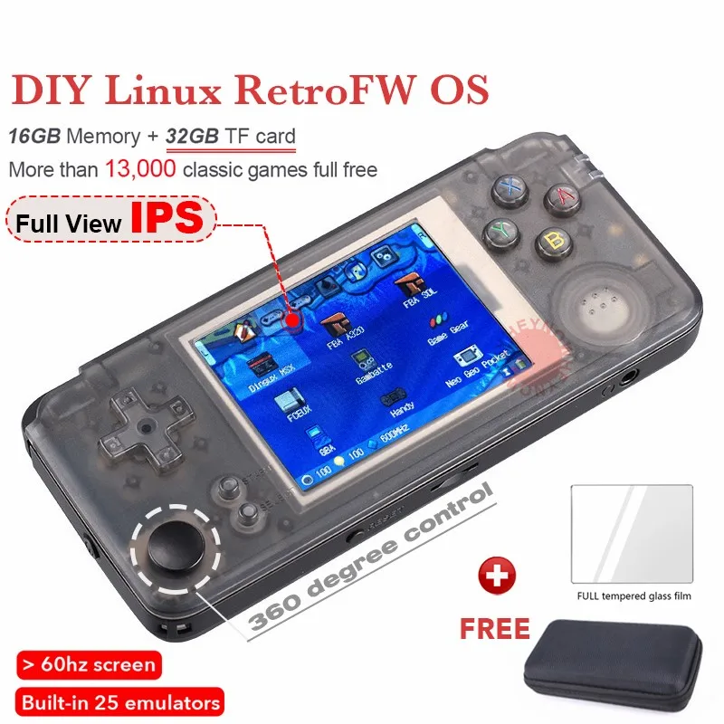 Ретро игровая консоль RS97 Plus 25 + эмуляторы 13000 игр|Портативные игровые консоли| |