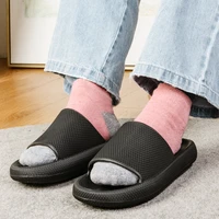casual indoor slippers men and women swimming shoes eva couple bathroom shoes thick bottom outdoor sandals soft anti slip