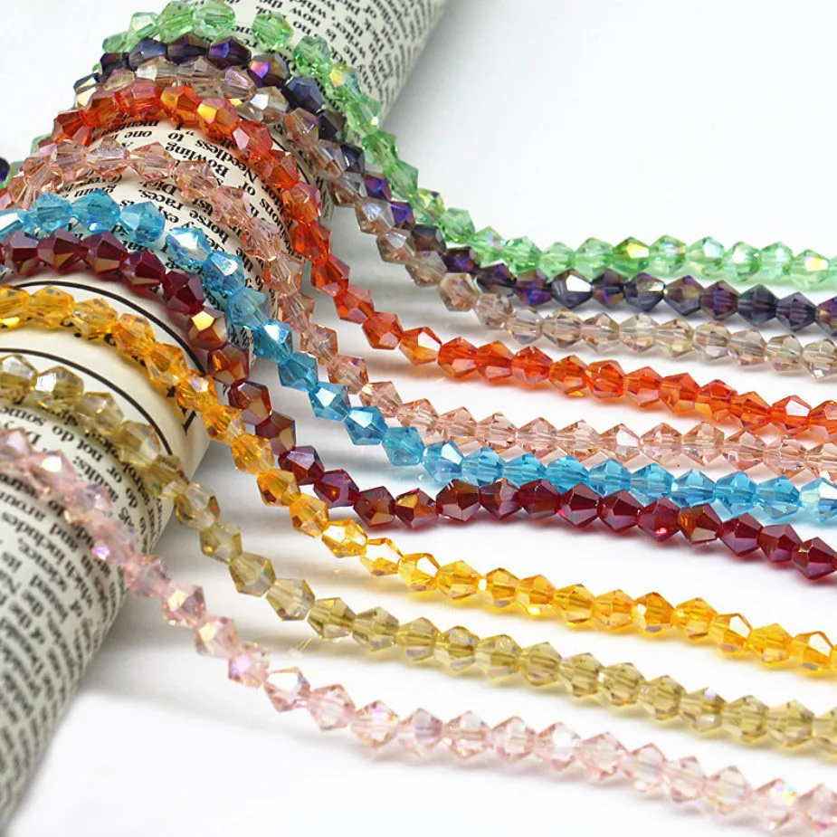 Бесплатная доставка разноцветные бусины из чешского стекла 2 3 4 6 8 мм биконусные