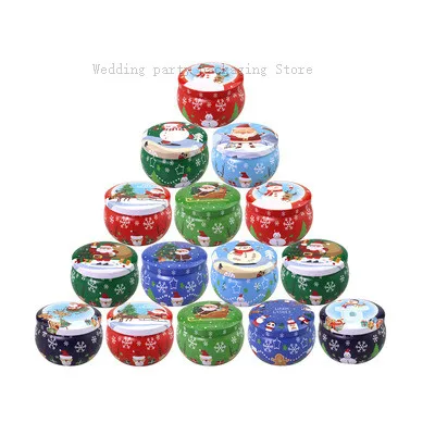 

Christmas Cartoon Storage Candy Tin Box Candy Jar Christmas Snowman Box Tea Storage Organizer Box Christmas decorations for home