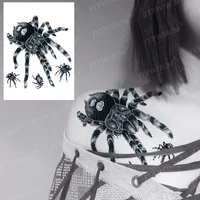 waterproof large tattoo sleeve temporary tattoo fake tatoo transfer tatto on neck arm thigh spider tattoo stickers for women men