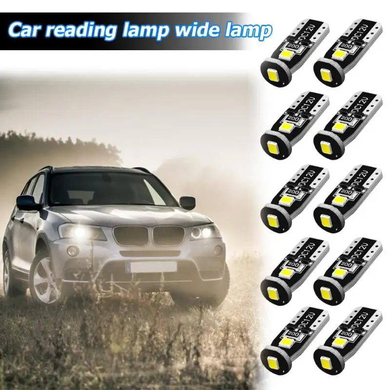 10 шт. светодиодные лампы T10 Led Canbus 12 в 1 Вт 168 194 6000K купольная лампа для чтения