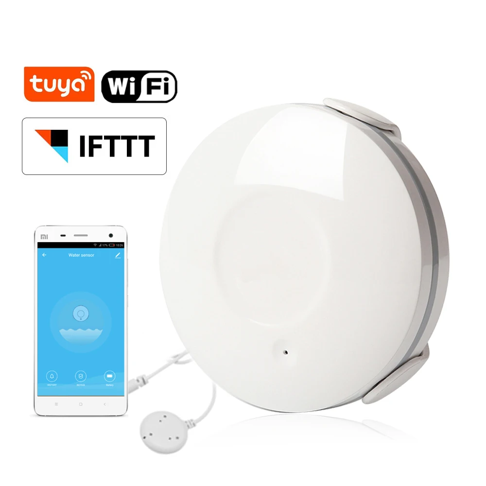 Tuya Smart Life WiFi Датчик потока воды детектор утечки сигнализация совместима с
