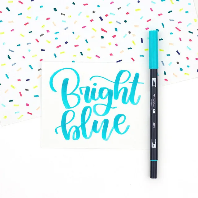 TOMBOW AB-T художественная кисть Ручка японская каллиграфия ручка 96 цветов Двойные головки профессиональная водный маркер ручка для рисования - Цвет: 403