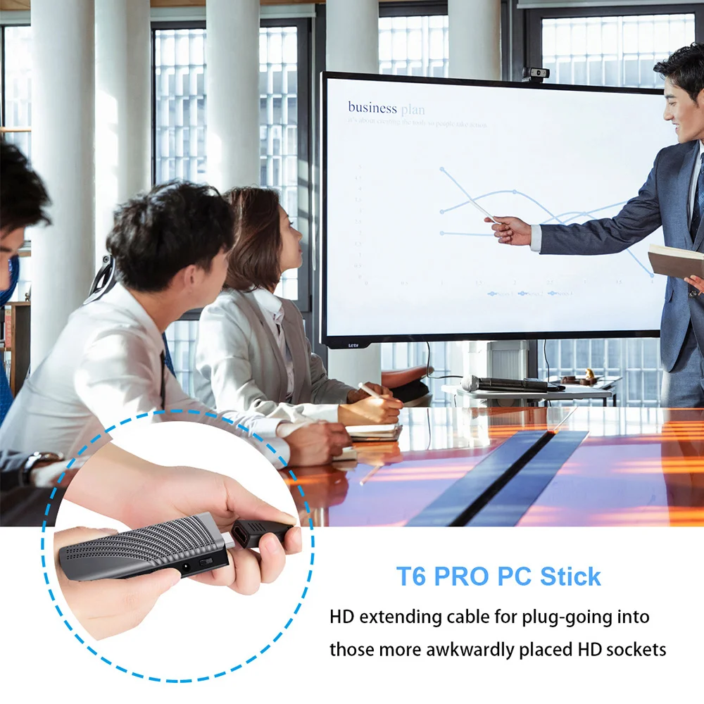 

Intel Celeron J4125 Portable Mini Pocket PC Stick Windows 10 Pro Quad Core 6GB RAM 128GB ROM Mini Computer HD Output 4K BT4.2