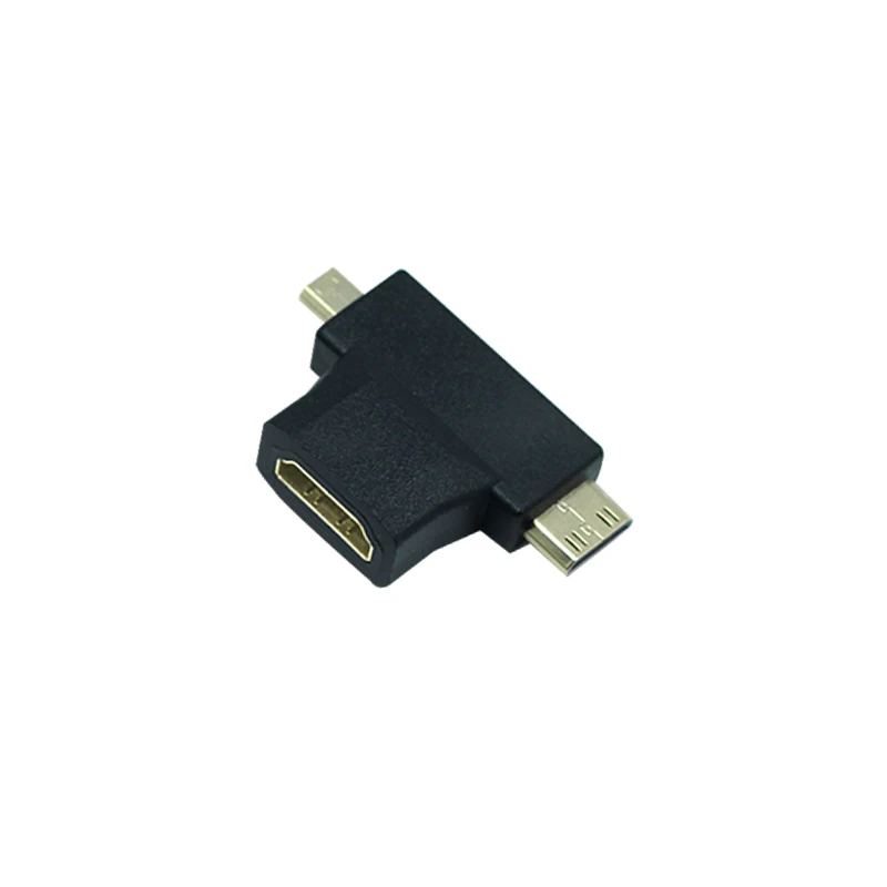Micro Mini HDMI к адаптер 1080P 3 в 1 штекер женскому кабелю Удлинительный разъем
