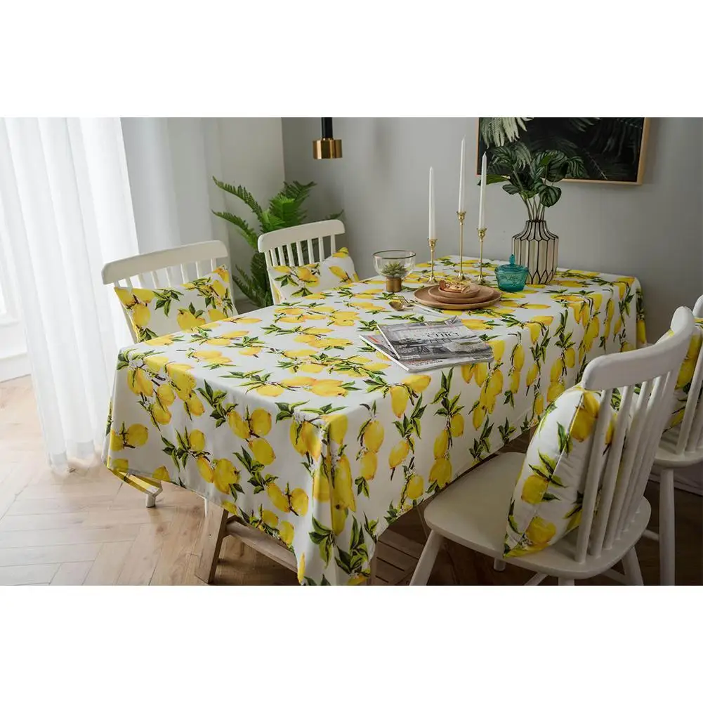 Корейская скатерть с лимоном обеденная из хлопка и полиэстера украшение для