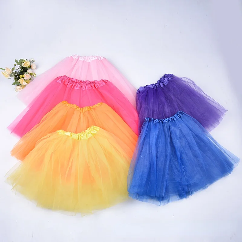 

2021 Baby Girls Clothes Tutu Skirt Fluffy Pettiskirt Children Ballet Dance Skirts Princess Party Petticoats Girl Tulle Skirts