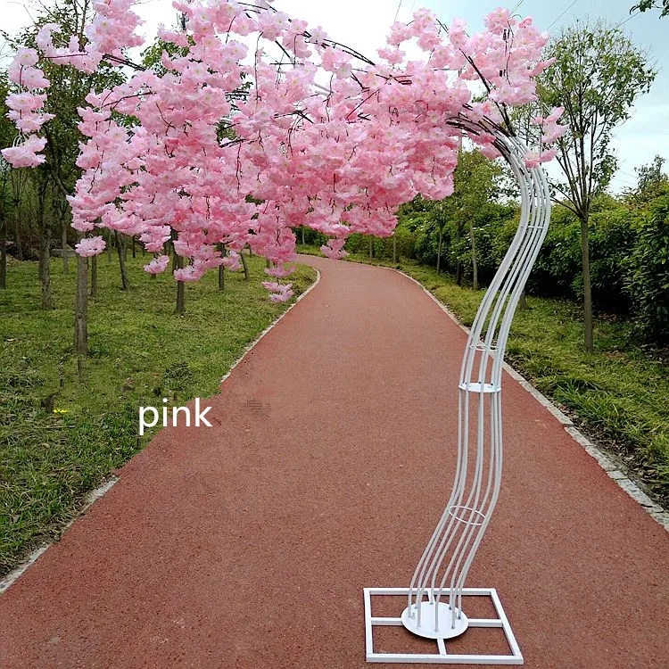 

2pcs/lotRomantic Wedding Decoration Cherry Flower Tree Road Cited Arch Bride and Groom Photographing Props Many Colors Available