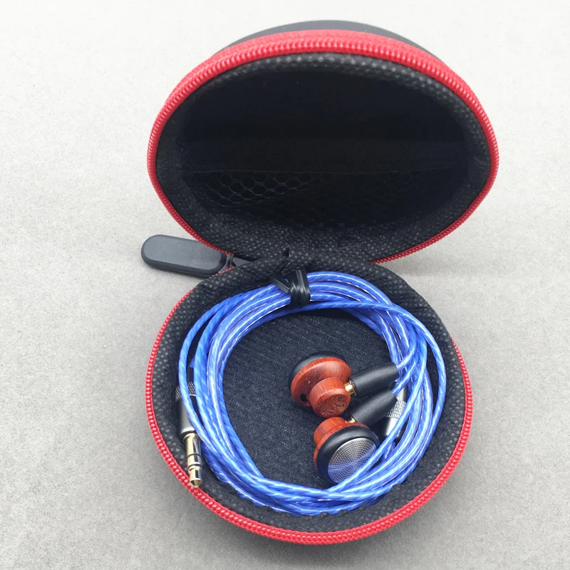 Tiandirenhe Ручной Работы Красное сандаловое дерево гарнитура MMCX разъем для Shure se215 se535 se846 сменный кабель в ухо HIFI наушники - Цвет: Bue cable earphone