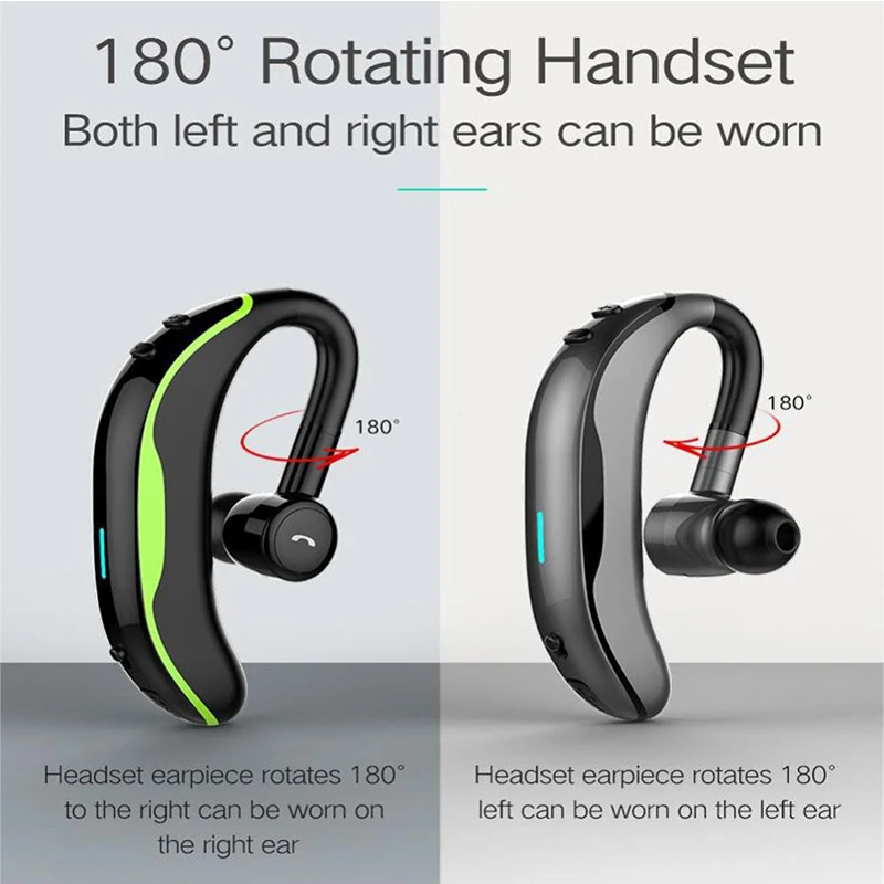 Беспроводные Bluetooth наушники одиночные для разговора шумоподавление гарнитура