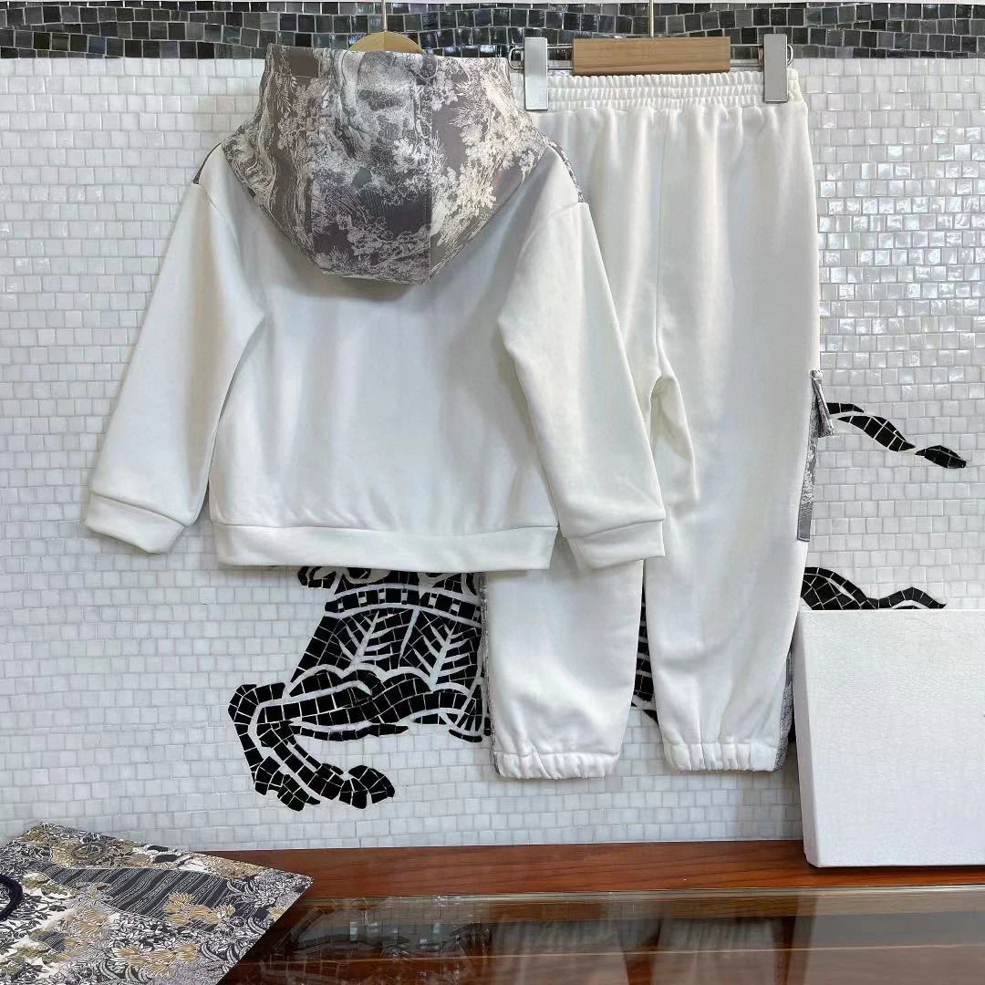 

Autumn Kids Girls Boys Fashion Two PCs Cotton Sets Hooded Childrens Outfits