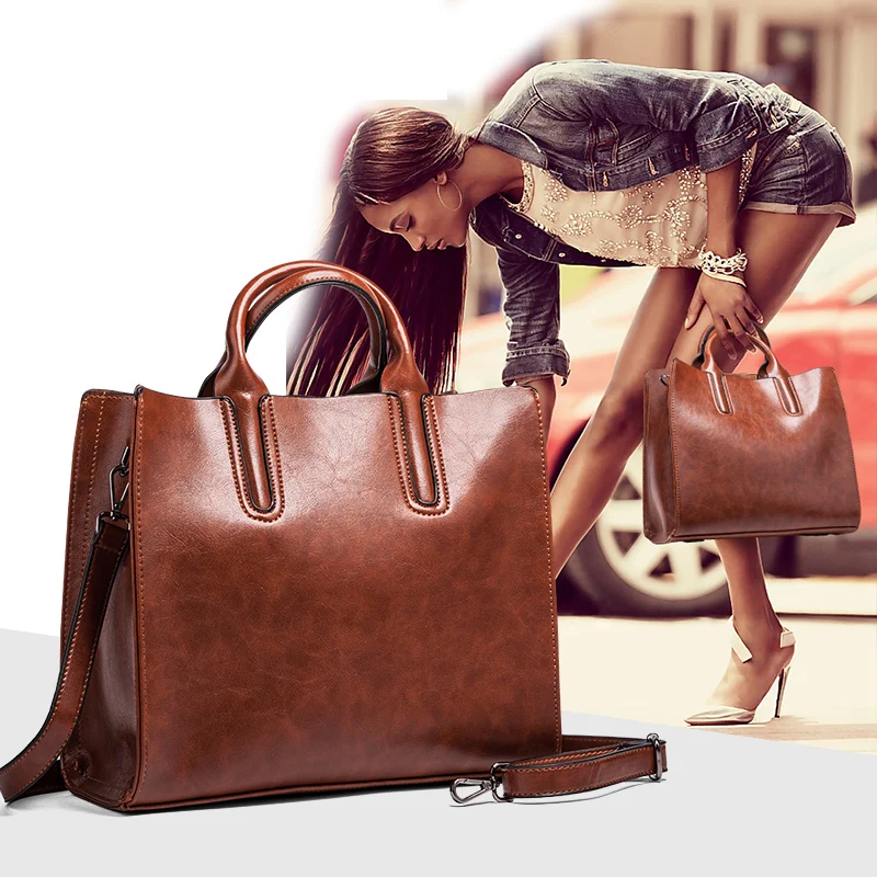 Женская сумка в европейском и американском стиле женские кожаные сумки с воском