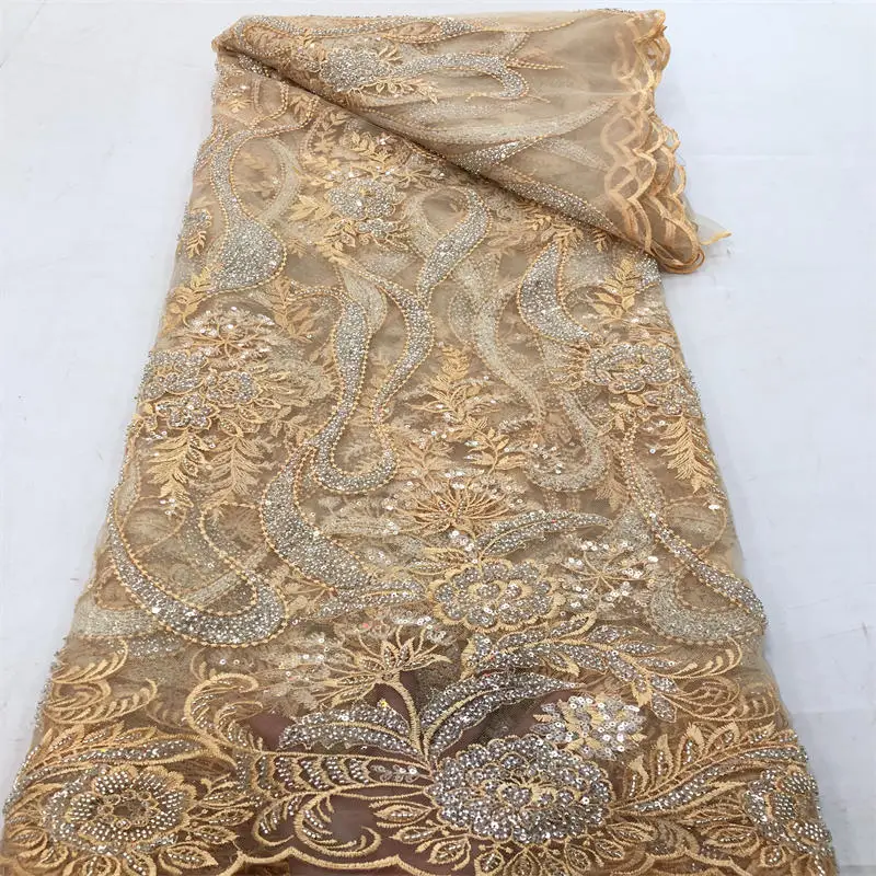 

Африканская кружевная ткань 2021, высококачественное кружево, нигерийский тюль, кружевная ткань, французская сетчатая кружевная ткань для невесты на свадьбу NI3269