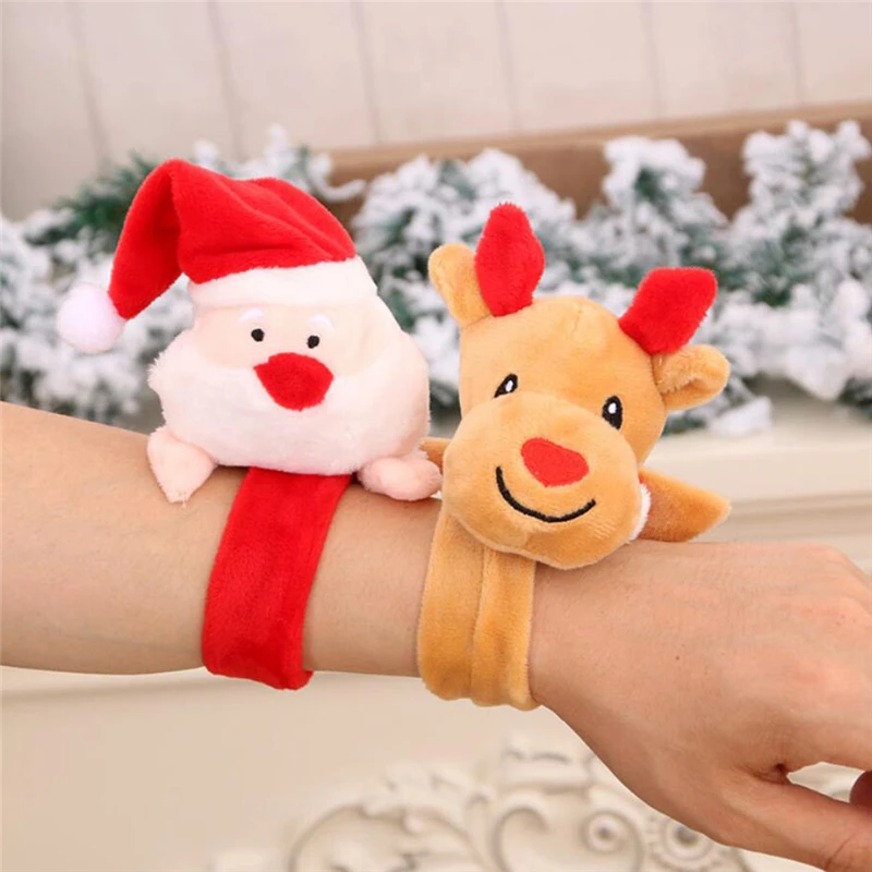 

Christmas Petting Circle Bracelet Xmas Children Gift Santa Claus Snowman Elk Party Toy Wrist Decoration Gift