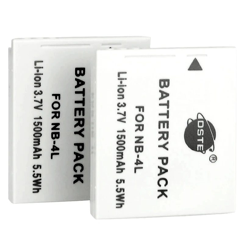 2 шт. 1500 мАч 3 7 V NB-4L DSTE NB4L Батарея Зарядное устройство для Canon IXUS 40 30 50 55 S5 WA60 TX1 DS4 SD960