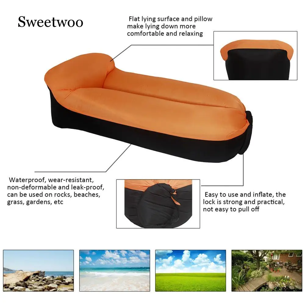 Портативный Надувной Спальный мешок для улицы надувная диванная подушка плоская