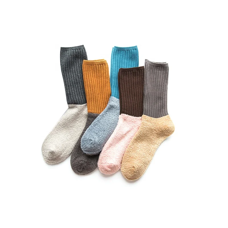 

Wholesale Assorted Colors Plain No Pattern Cotton Crew Women's Slouch Socks