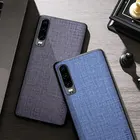 Чехол для Huawei P30, P20, P40, Mate 20, 30, Honor 20, 10 Lite, P Smart 2019, тонкая задняя крышка из высококачественной ткани с тканью из ТПУ и ПУ