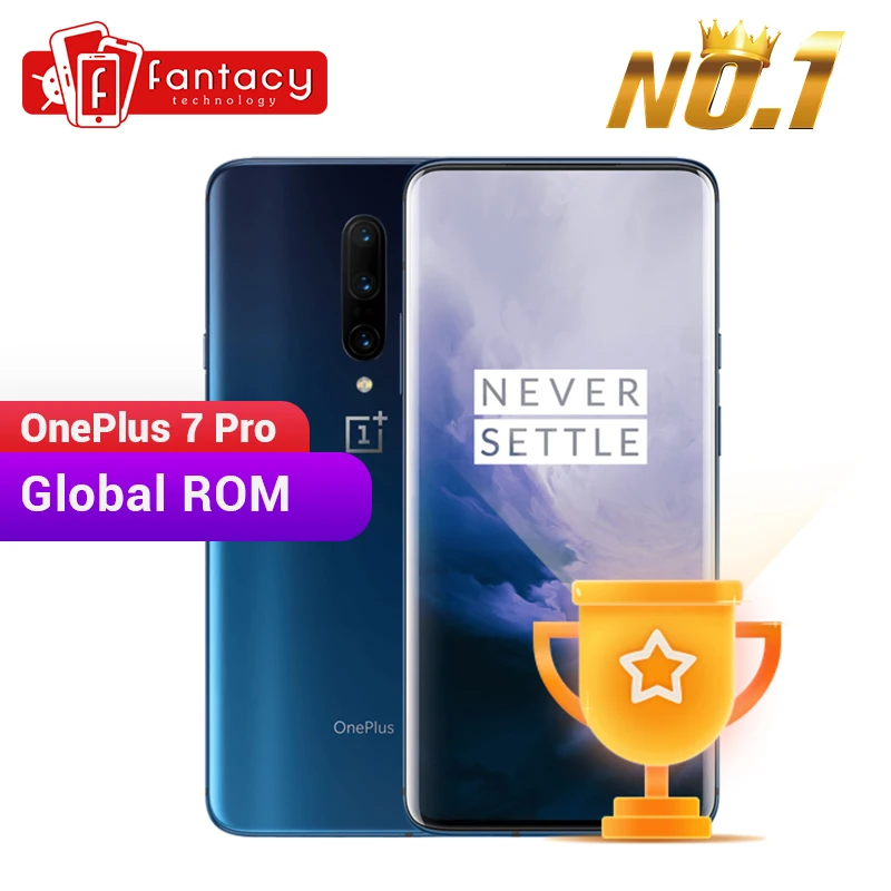 Скидка 1200 руб Промокод: newyear1200 Смартфон OnePlus 7 Pro с глобальной ПЗУ, 6 ГБ, 128 ГБ, камера 48 МП, Snapdragon 855, 6,67 дюймов, жидкий AMOLED дисплей, отпечаток пальца UFS 3,0, NFC