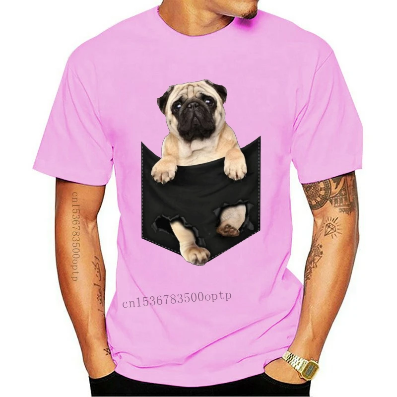 

Men T Shirt Pug Pocket Mid T Shirt Women T-Shirt