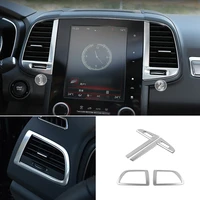 for renault koleos 2017 2018 car styling accessories stainless steel front car conditioner air outlet frame cover trim 4pcs