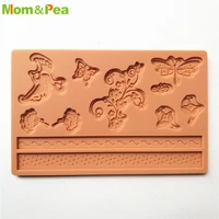 kcl530 butterfly tape silicone mold gum paste chocolate ornamental fondant mould cake decoration tools