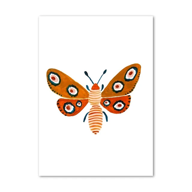 

Cartoon Watercolor Butterfly Wall Art Canvas Painting Baby Room Nordic Poster Wall Pictures For Living Room Home Decor Unframed