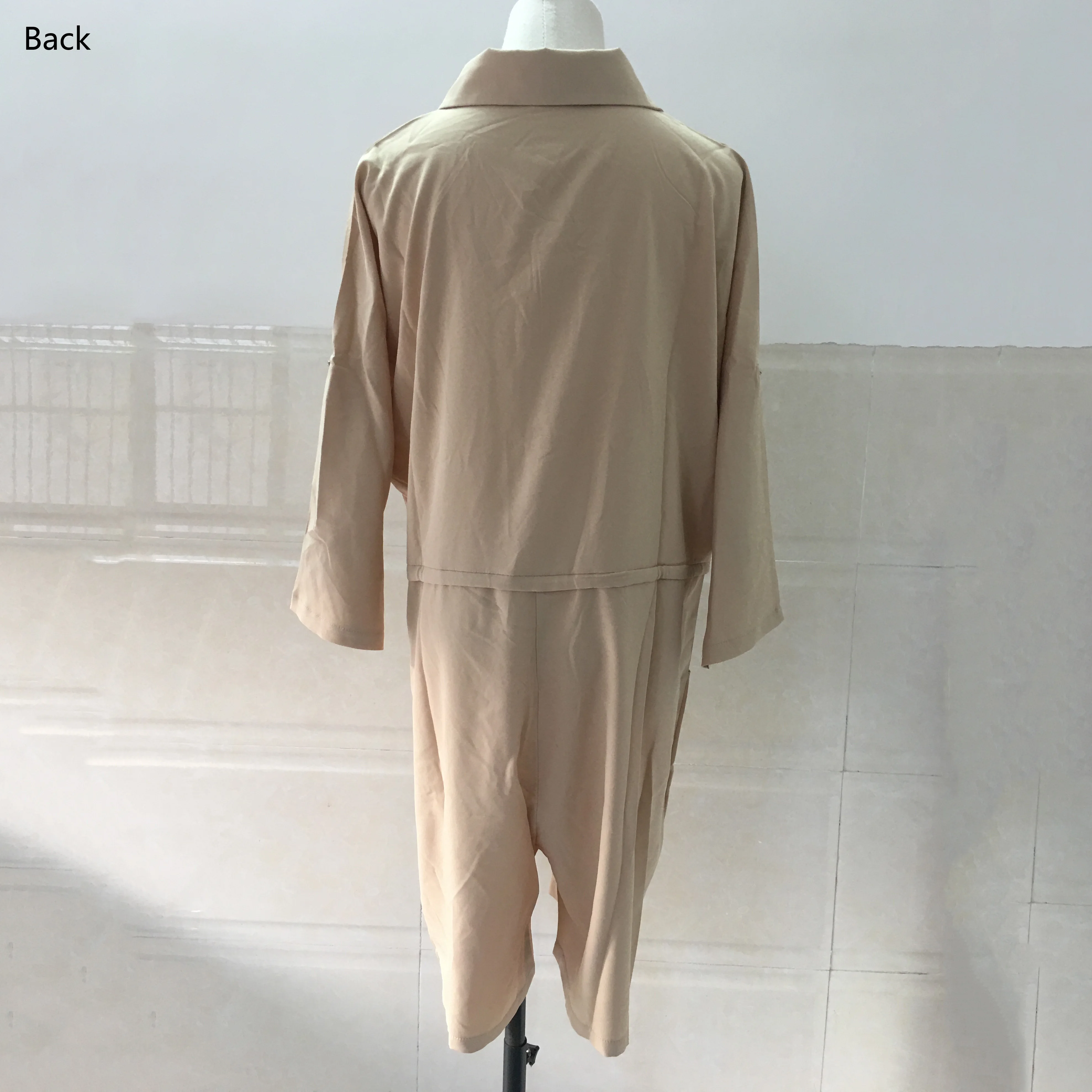Women Plus Size 4xl 5xl Playsuits Turn Down Collar Single Breasted Bodycon Short Elegant Fashion High Street Rompers & Jumpsuits
